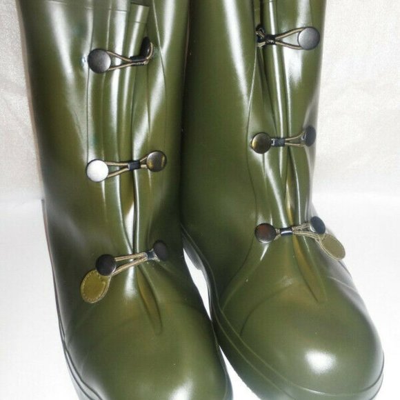 Aigle Thick Heavy Duty RUBBER BOOTS size 10-12 Slip on Rain Boots Garden Boots - Picture 3 of 6